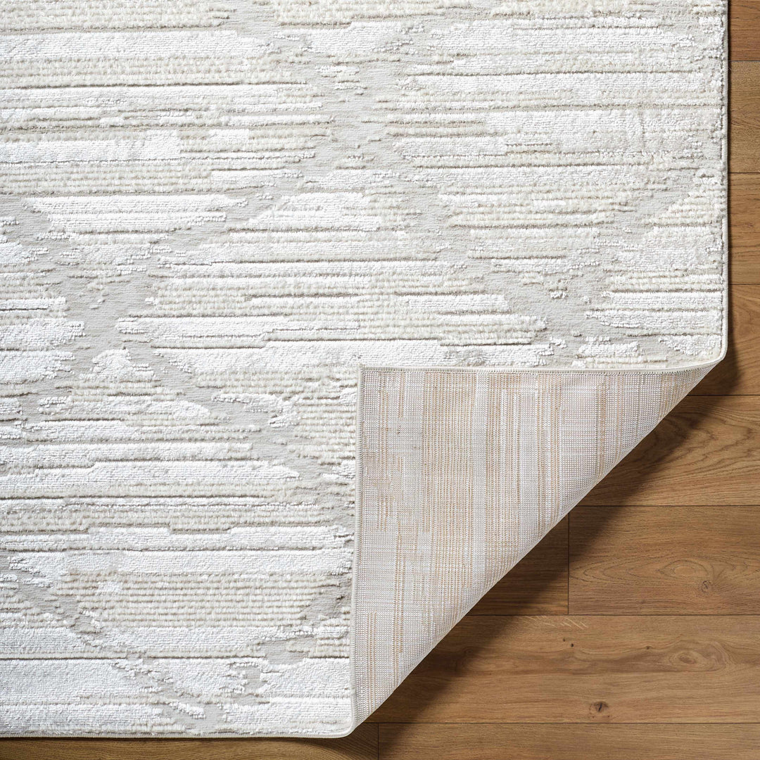 Akilah Contemporary Geometrical Ivory And Gray Rug