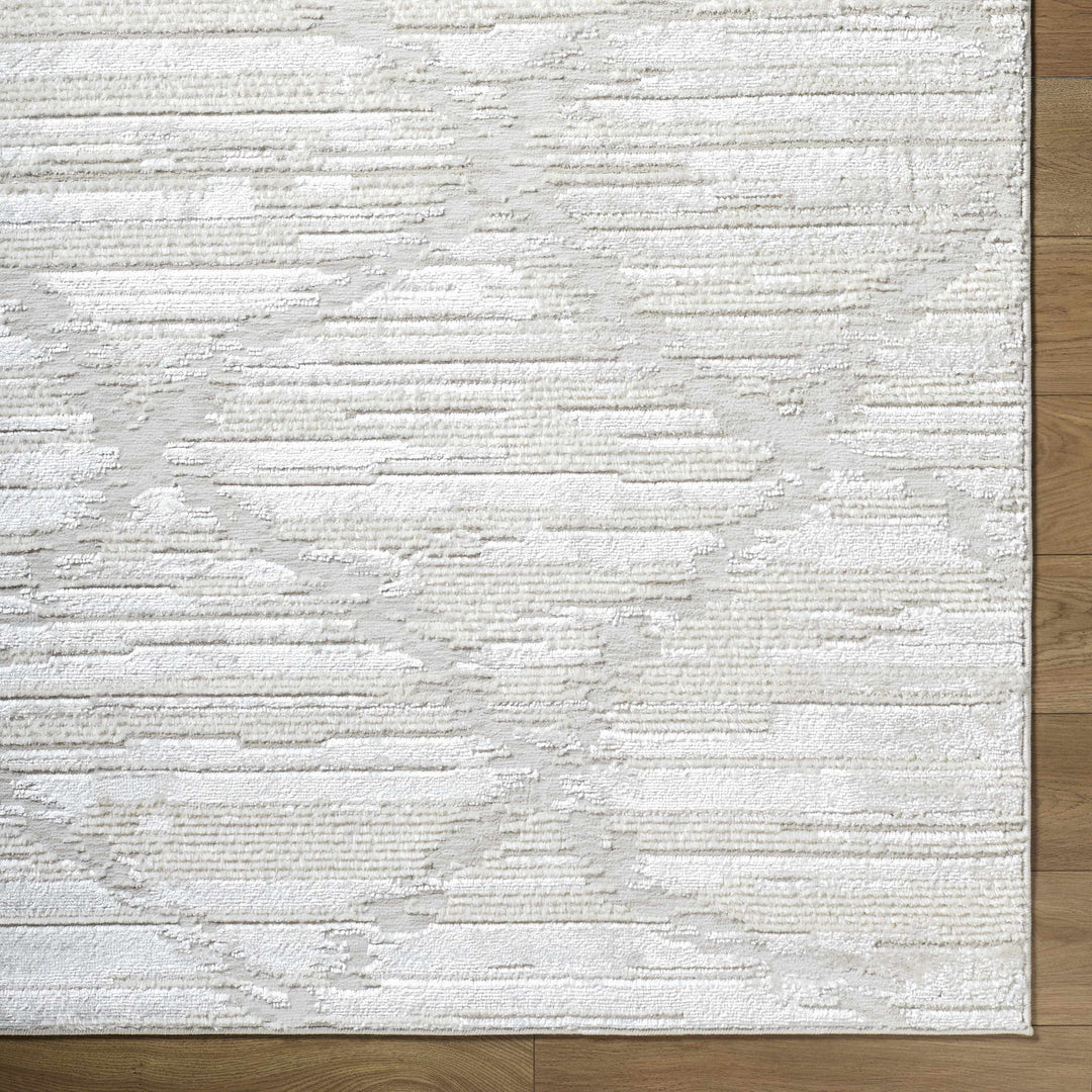 Akilah Contemporary Geometrical Ivory And Gray Rug