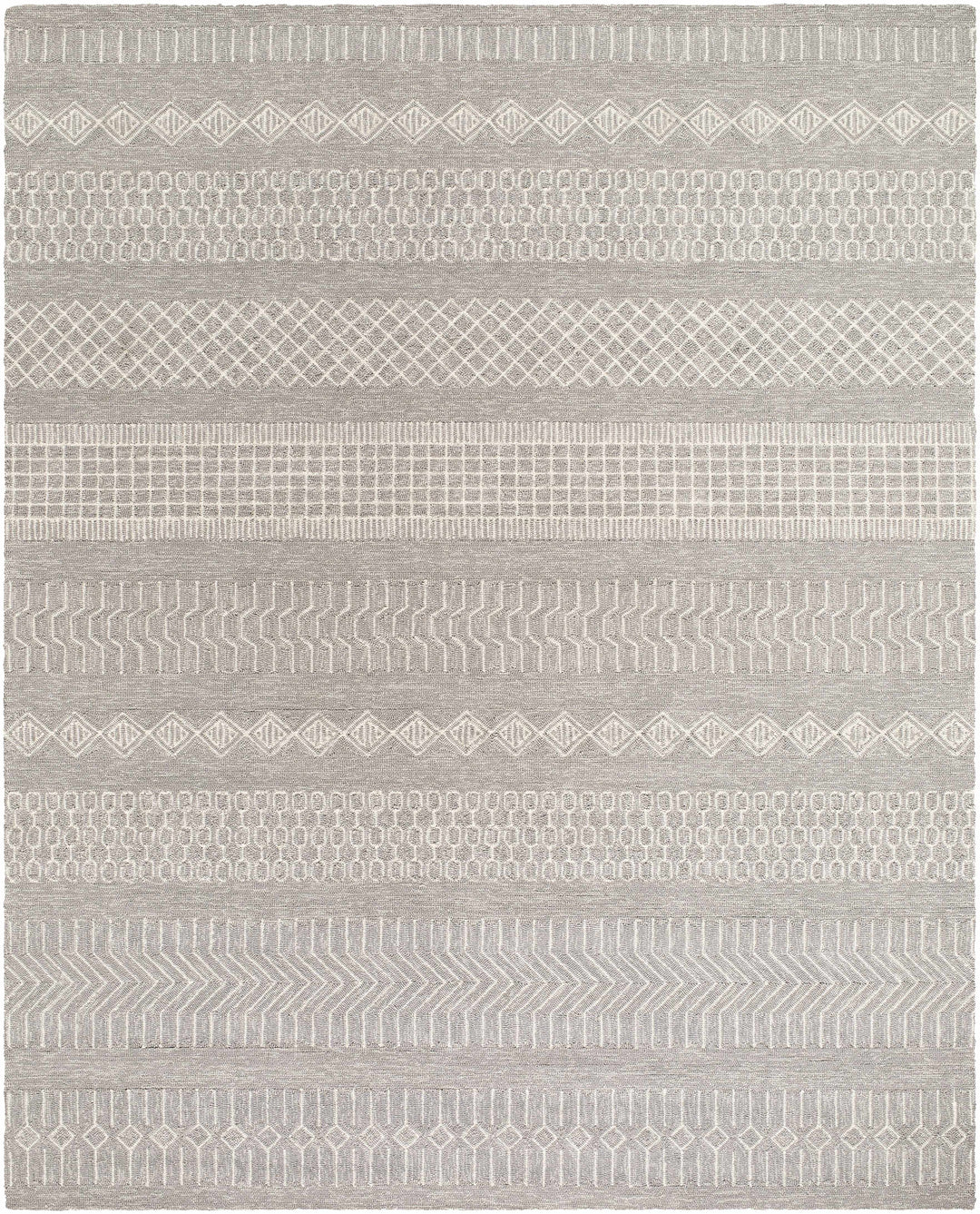 Pewsey Ivory And Gray Modern Geometrical Outdoor Area Rug