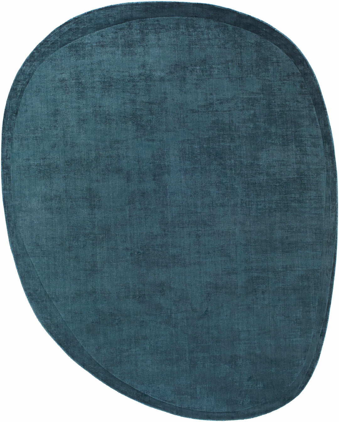 Anjang Modern Solid Design Blue Hand Loom Area Rug