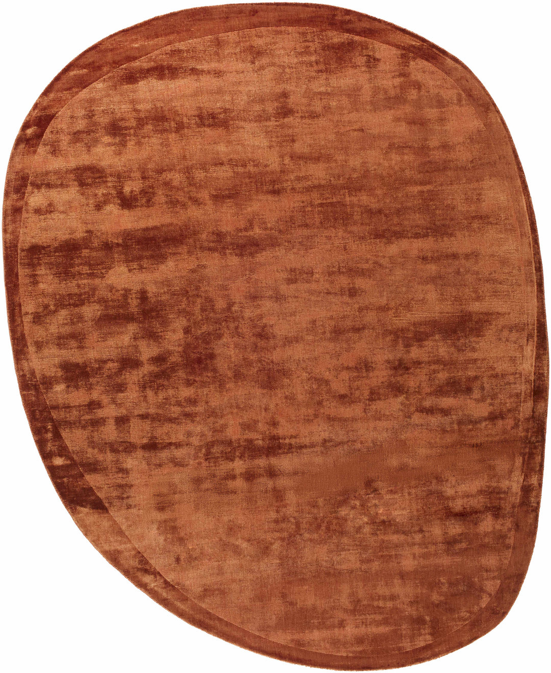 Vemiu Solid Brown Hand Loom Viscose Area Rug