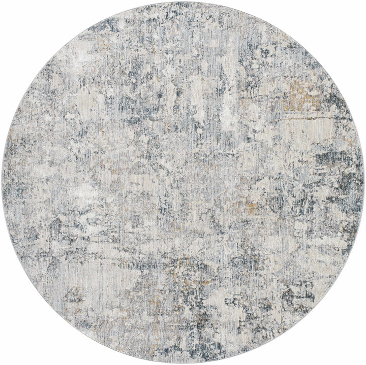 Contemporary Abstract Gray Machine Woven Rug