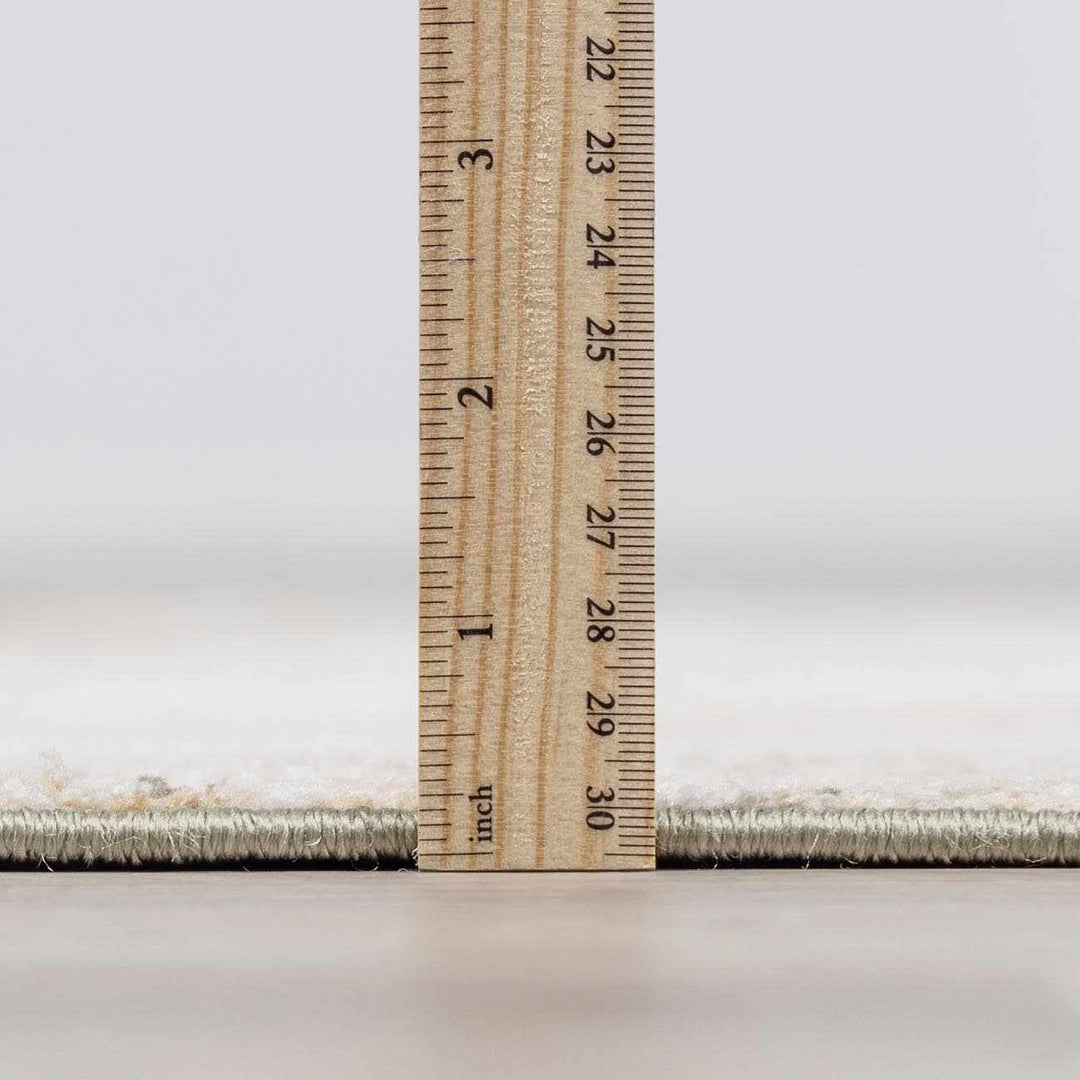 Amable Contemporary Abstract Gray And Olive Machine Woven Rug