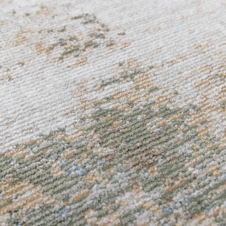 Amable Contemporary Abstract Gray And Olive Machine Woven Rug