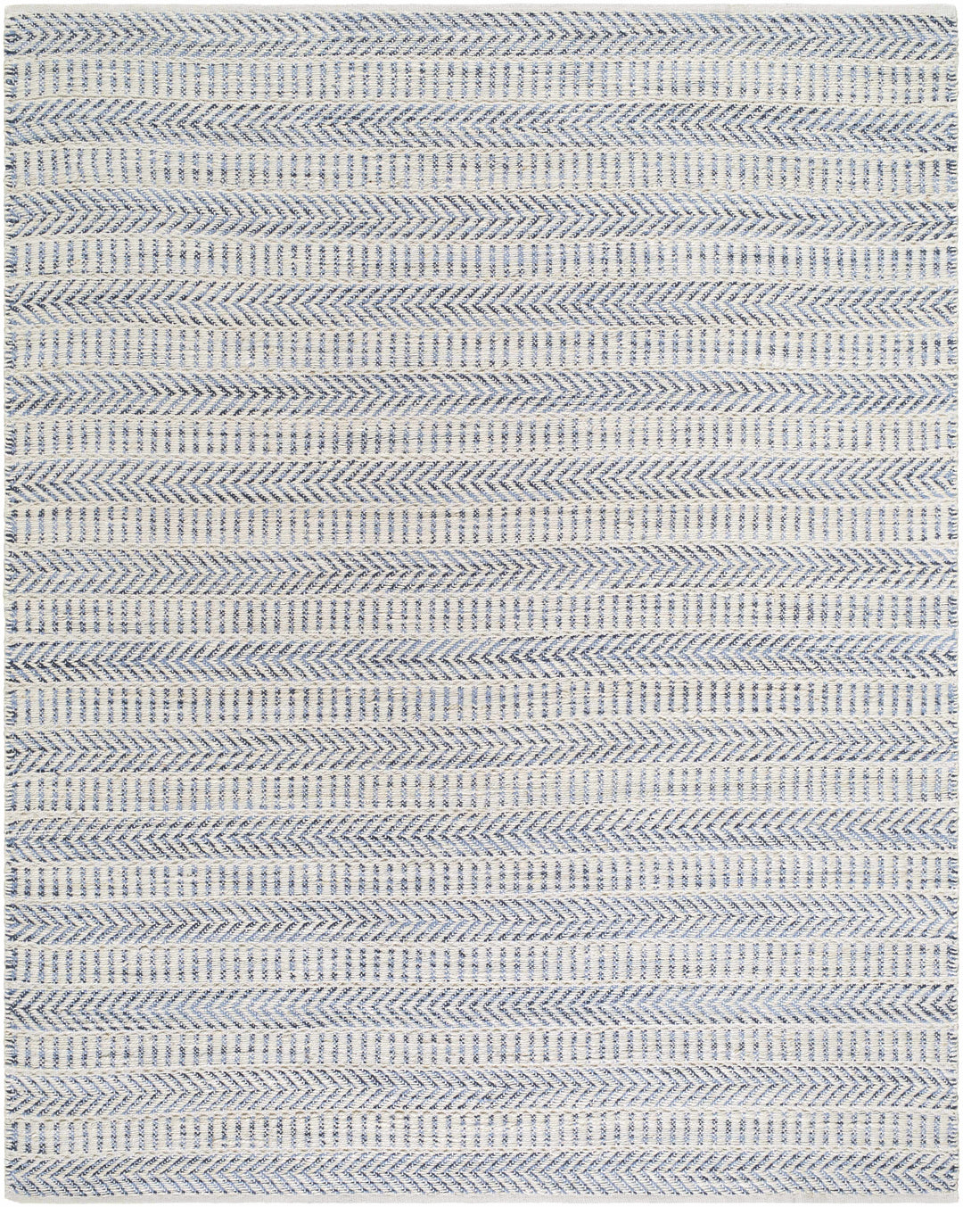 Pontian Contemporary Geometrical Beige And Blue Hand Woven Area Rug