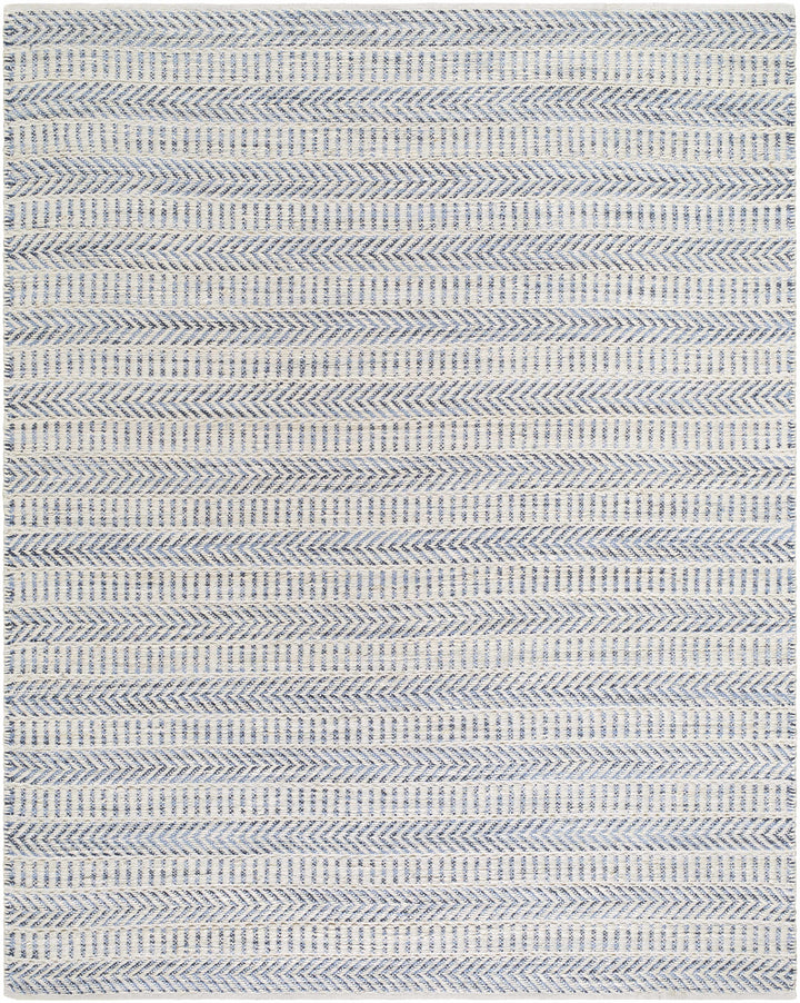 Pontian Contemporary Geometrical Beige And Blue Hand Woven Area Rug