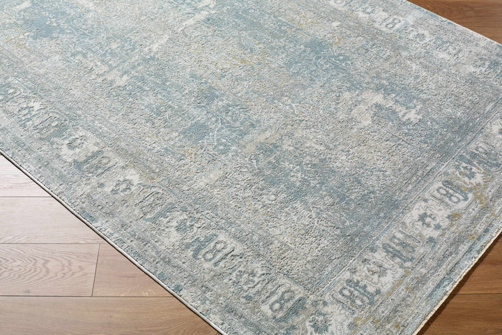 Pryce Traditional Style Gray And Blue Rug