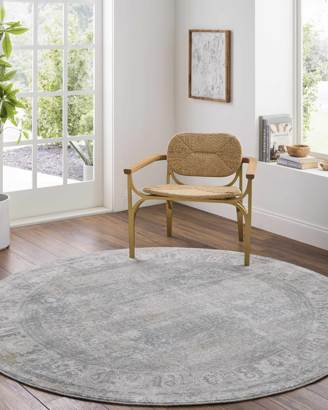 Pryce Traditional Style Gray And Blue Rug