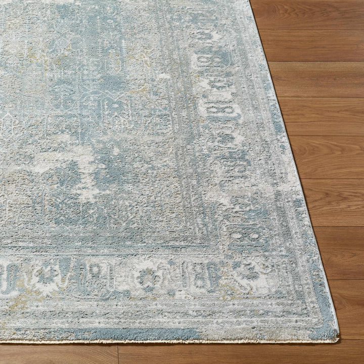 Pryce Traditional Style Gray And Blue Rug