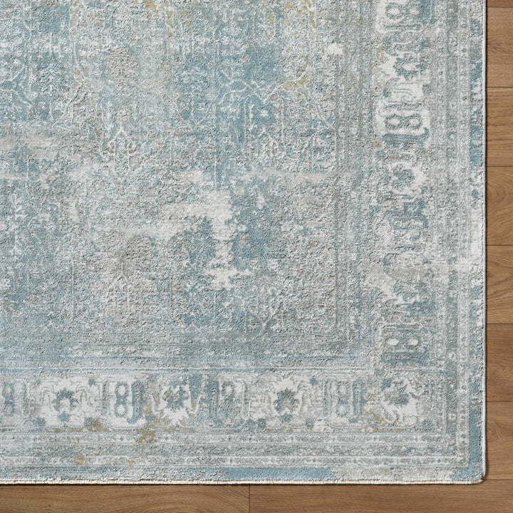 Pryce Traditional Style Gray And Blue Rug