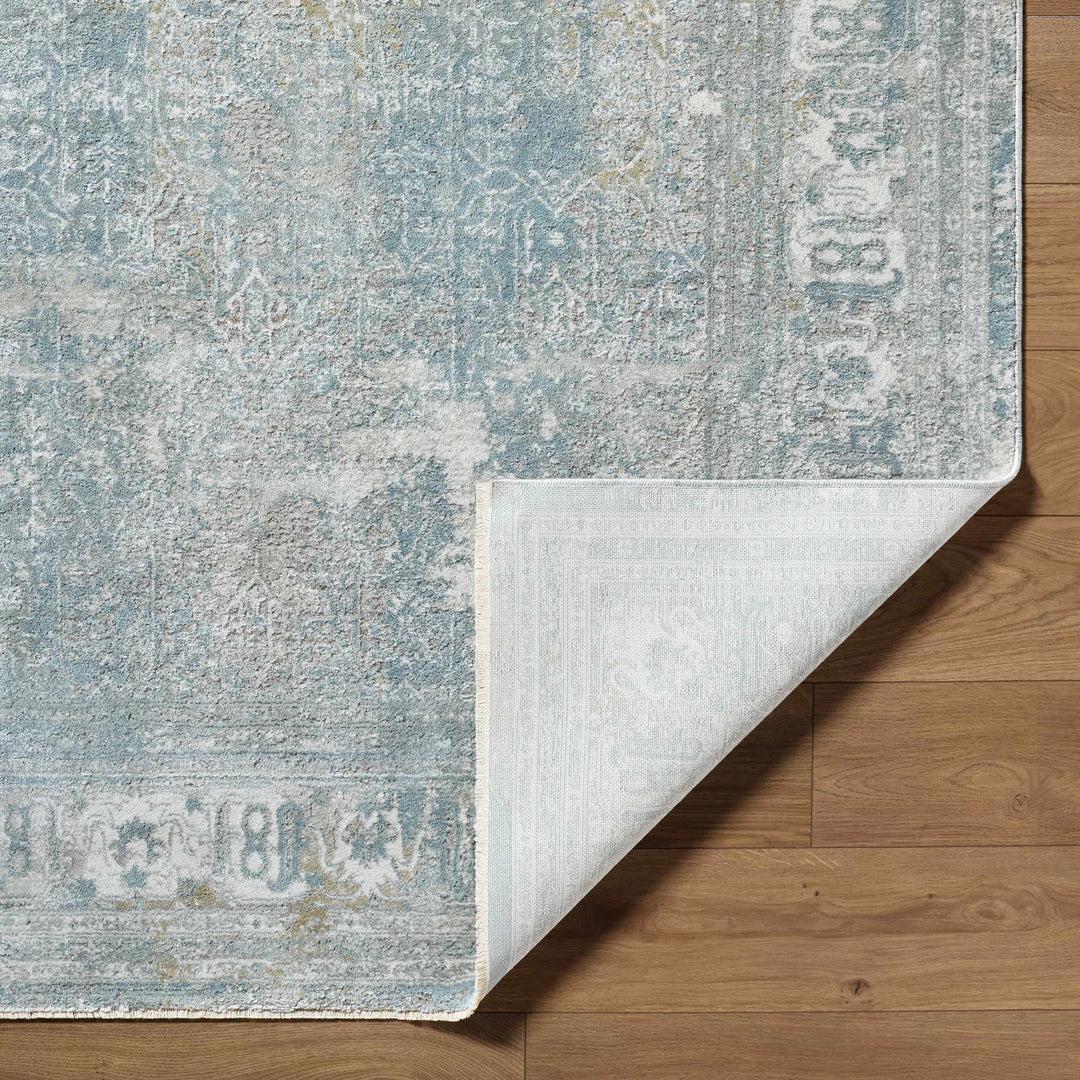 Pryce Traditional Style Gray And Blue Rug