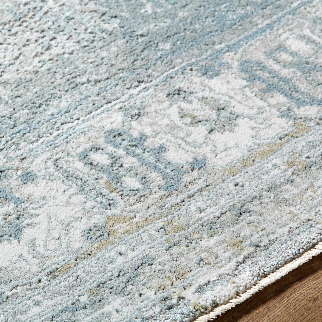 Pryce Traditional Style Gray And Blue Rug