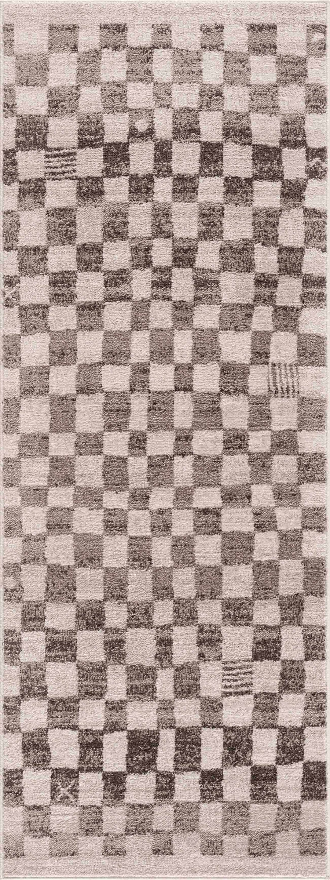 Benjy Contemporary Geometrical Ivory And Taupe Rug