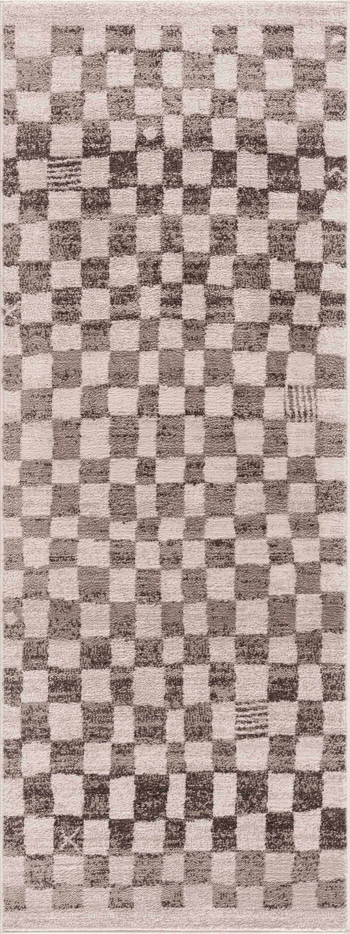 Benjy Contemporary Geometrical Ivory And Taupe Rug