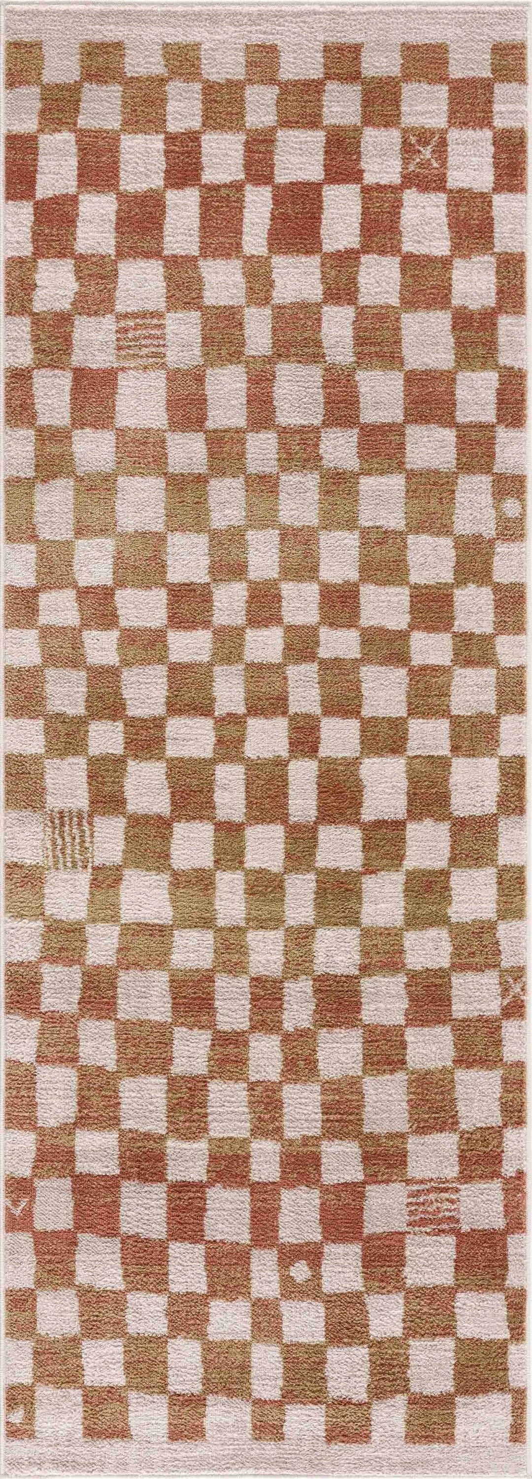Benjy Contemporary Geometrical Brown And Cream Rug