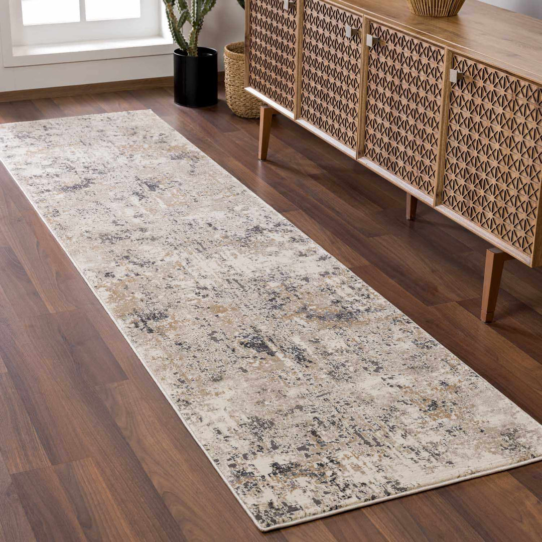 Pewamo Beige Modern Abstract Design Area Rug