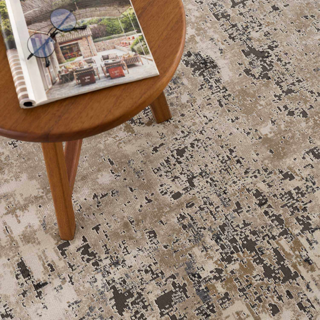 Pewamo Beige Modern Abstract Design Area Rug