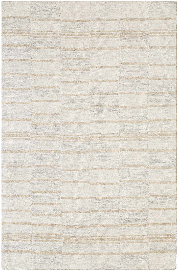 Paiva Modern Style Beige Hand Tufted Wool Area Rug