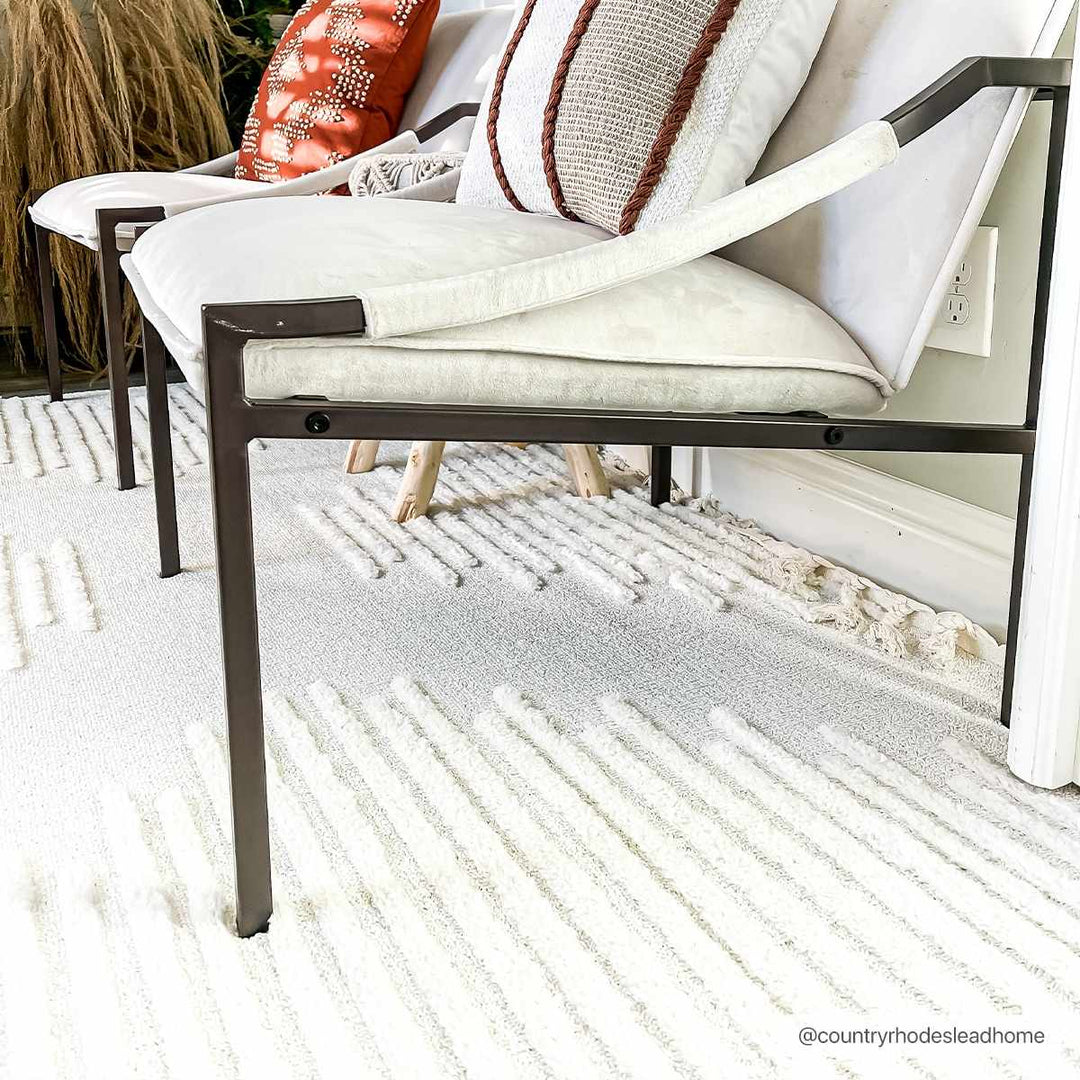 Palimbang Modern Geometric Design Ivory Area Rug