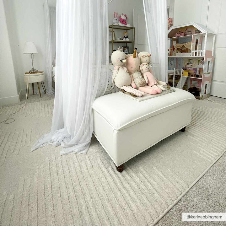 Palimbang Modern Geometric Design Ivory Area Rug