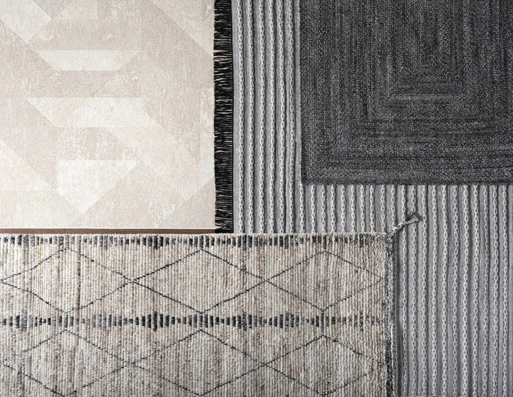 Brockman Gray And Black Modern Style Hand Woven Area Rug