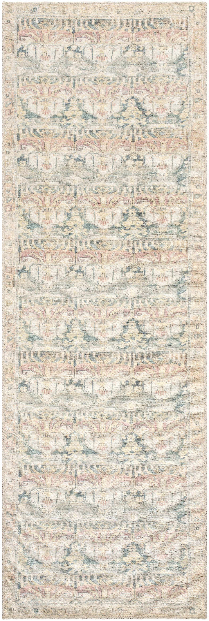 Arushi Traditional Style Green And Rust Washable Area Rug