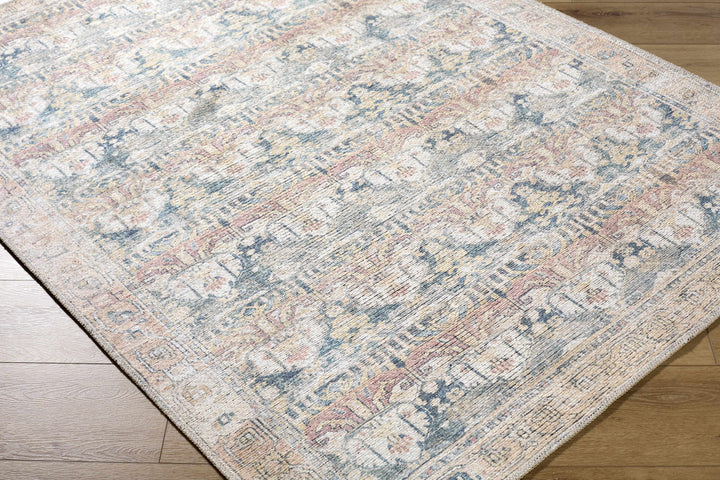 Arushi Traditional Style Green And Rust Washable Area Rug