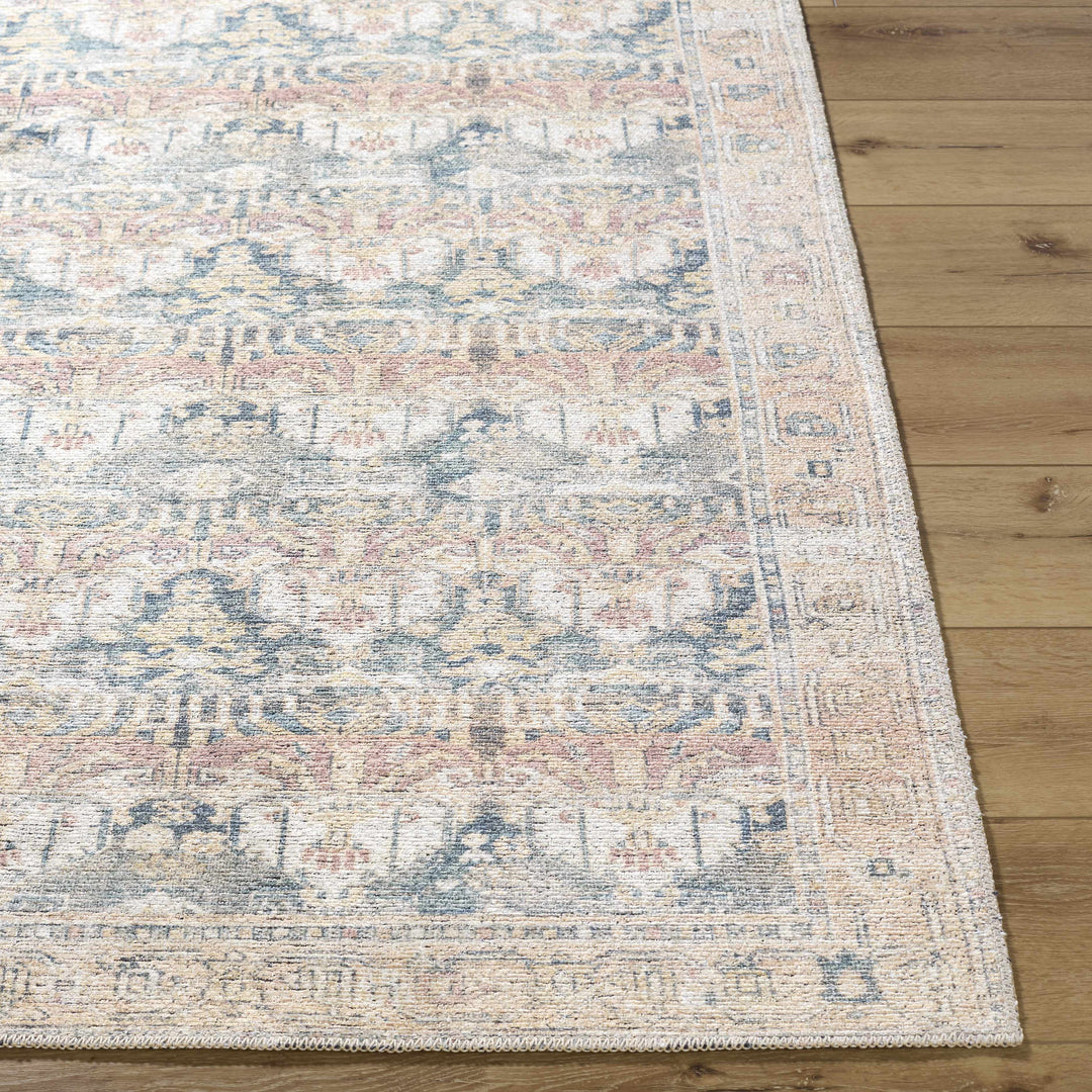 Arushi Traditional Style Green And Rust Washable Area Rug