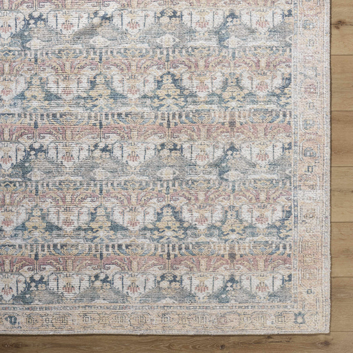 Arushi Traditional Style Green And Rust Washable Area Rug