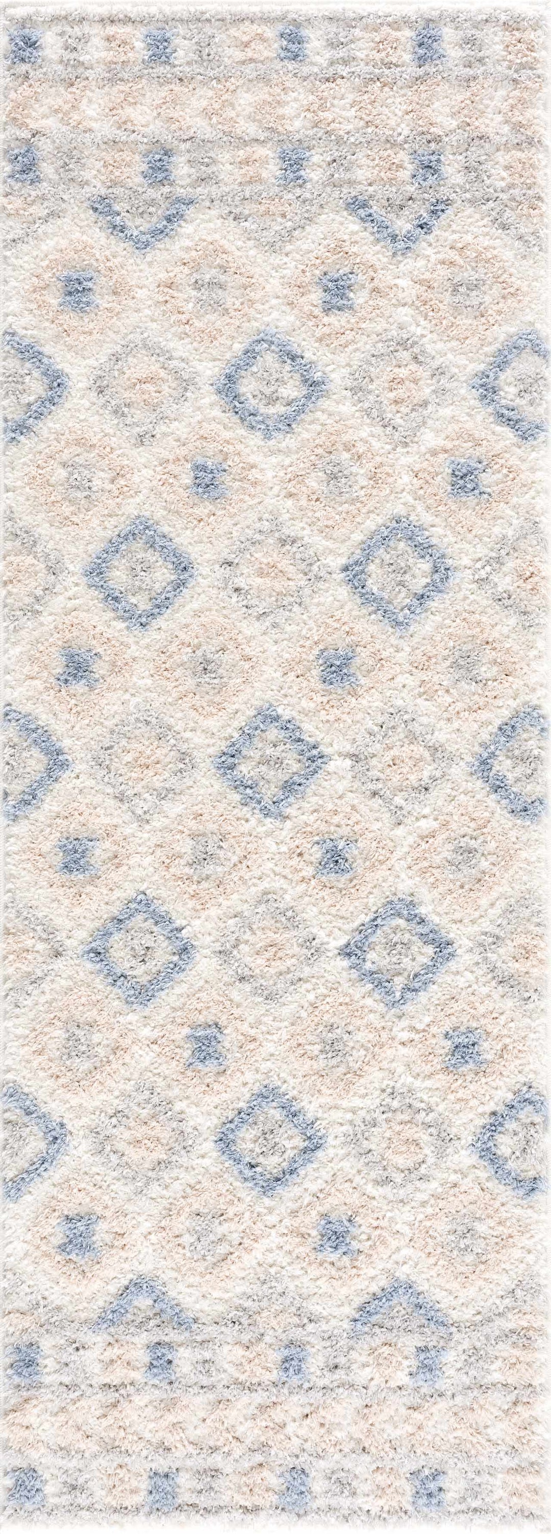 Eivin Modern Geometrical Design Beige And Blue Area Rug