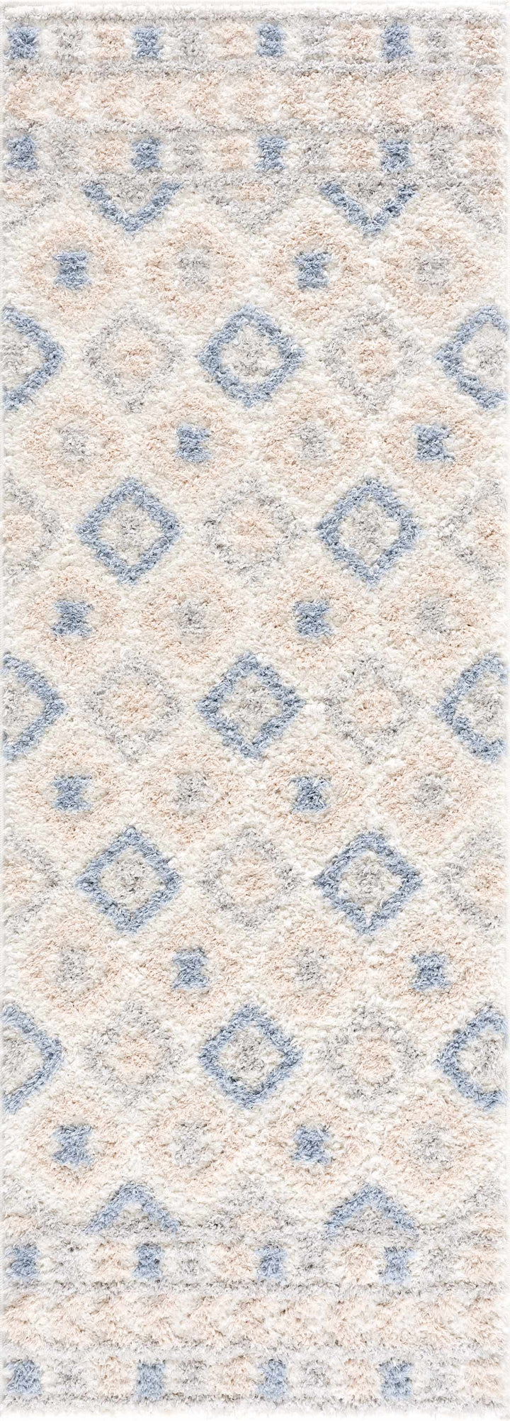 Eivin Modern Geometrical Design Beige And Blue Area Rug