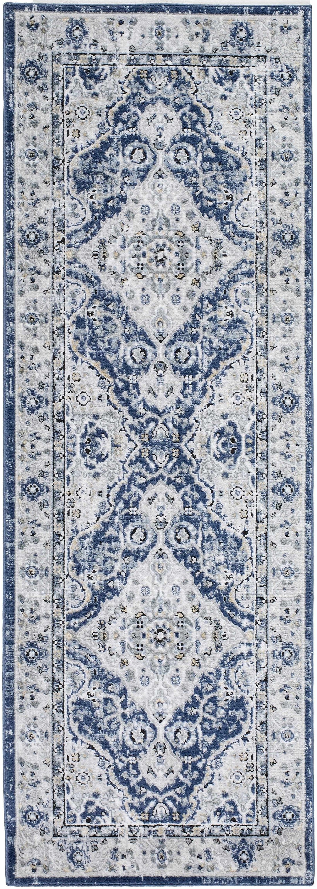 Redmond Traditional Beige, Gray & Navy Area Rug