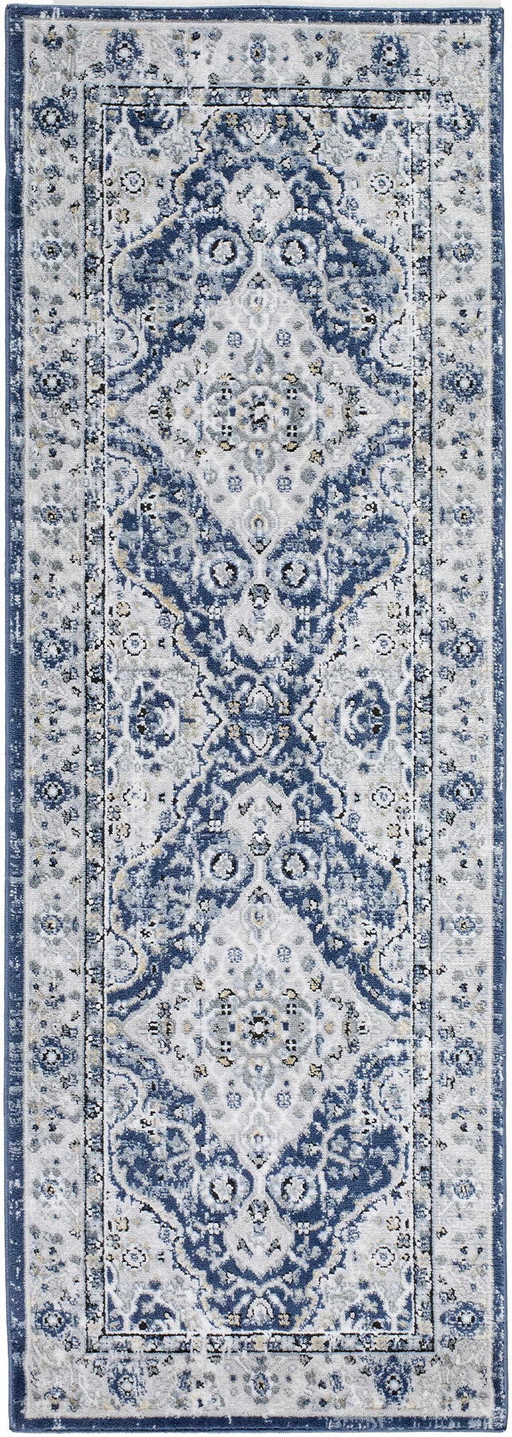 Redmond Traditional Beige, Gray & Navy Area Rug