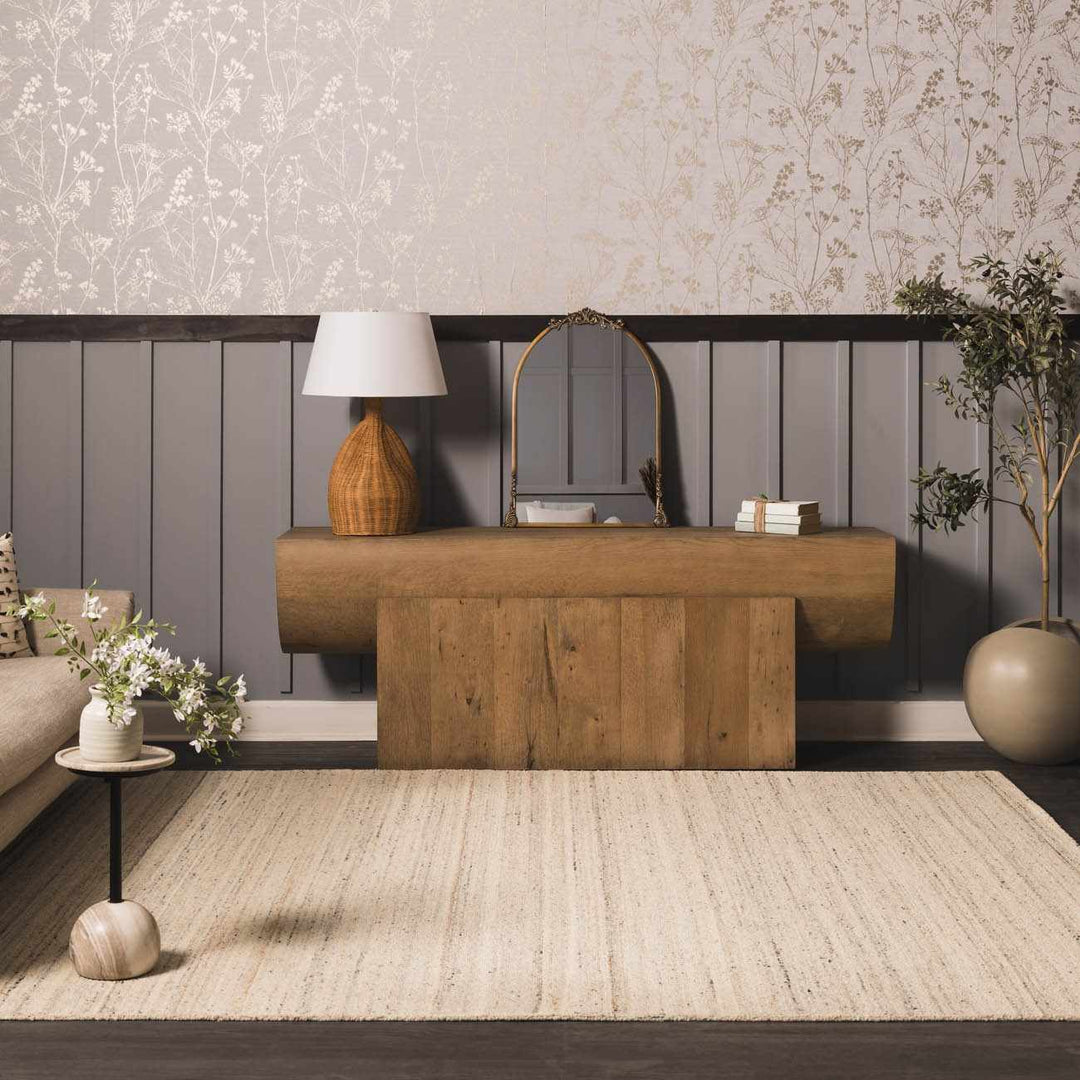 Capote Contemporary Style Beige Hand Tufted Wool Area Rug