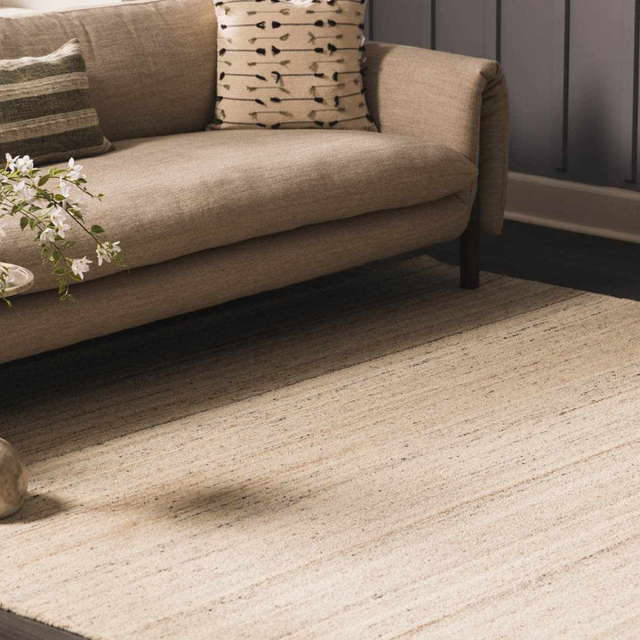 Capote Contemporary Style Beige Hand Tufted Wool Area Rug