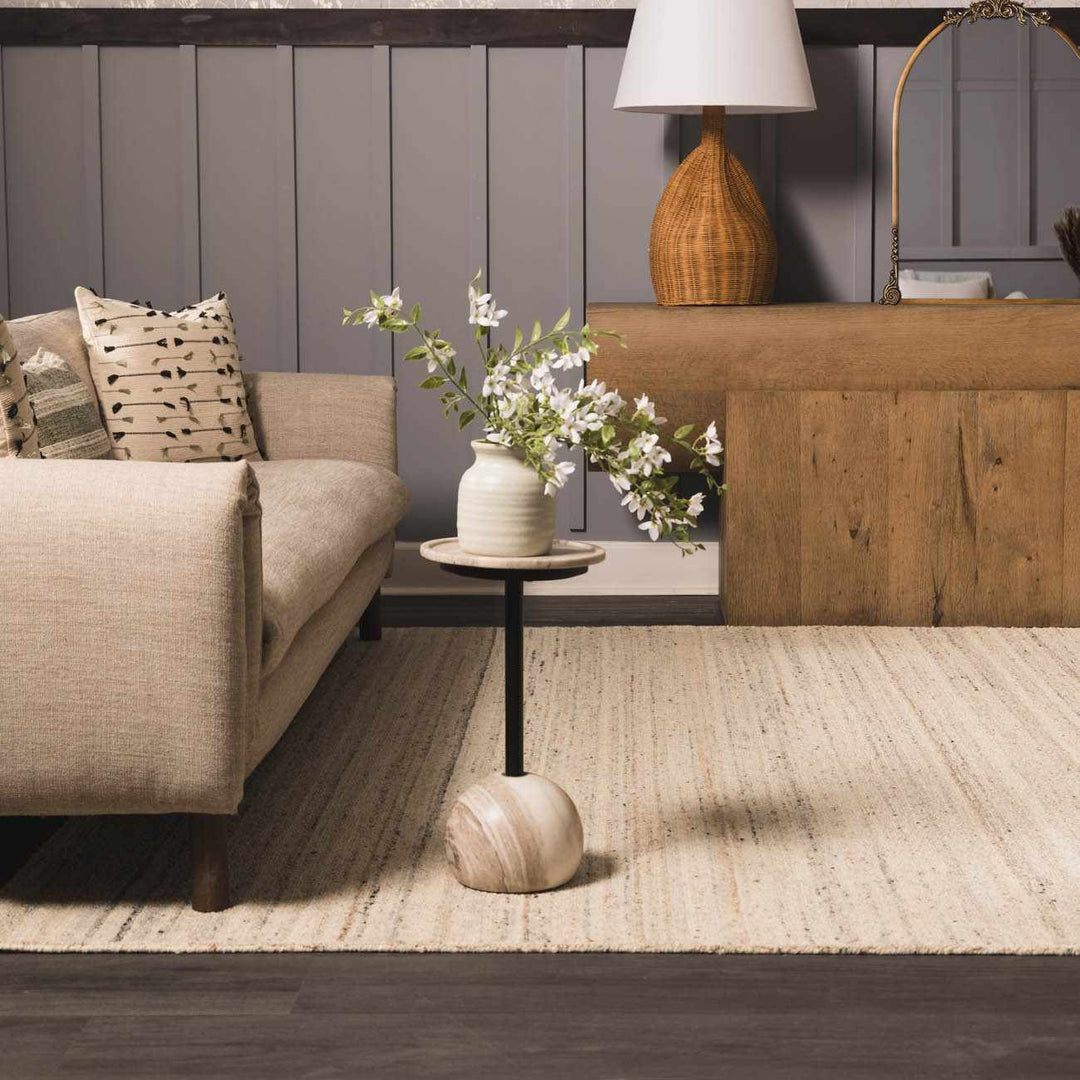 Capote Contemporary Style Beige Hand Tufted Wool Area Rug
