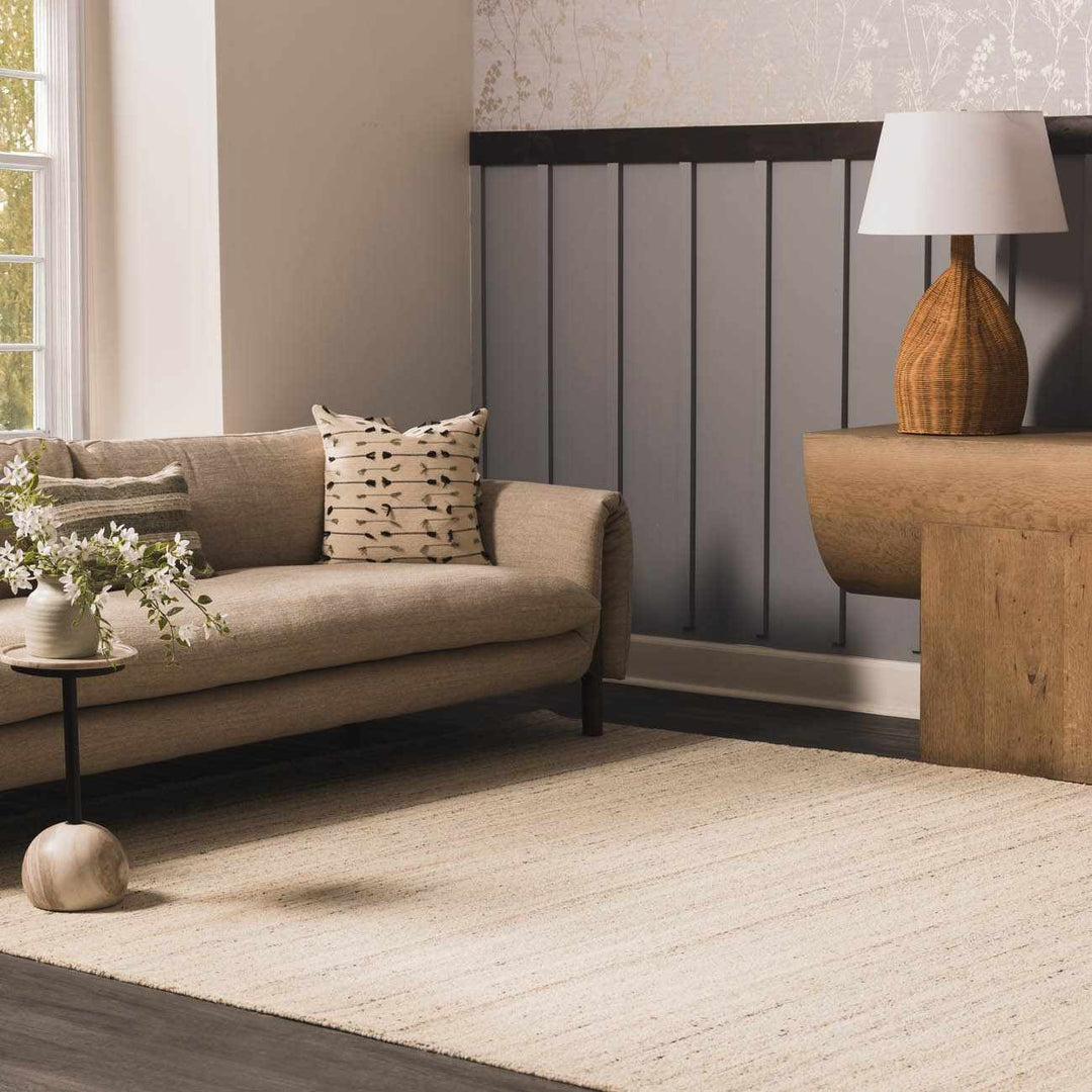 Capote Contemporary Style Beige Hand Tufted Wool Area Rug