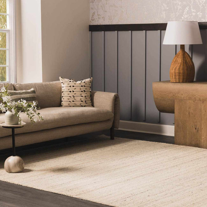 Capote Contemporary Style Beige Hand Tufted Wool Area Rug