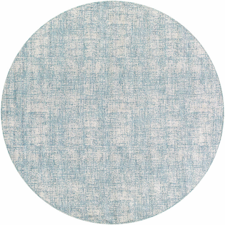 Rhea Contemporary Style Teal And Ivory Rug
