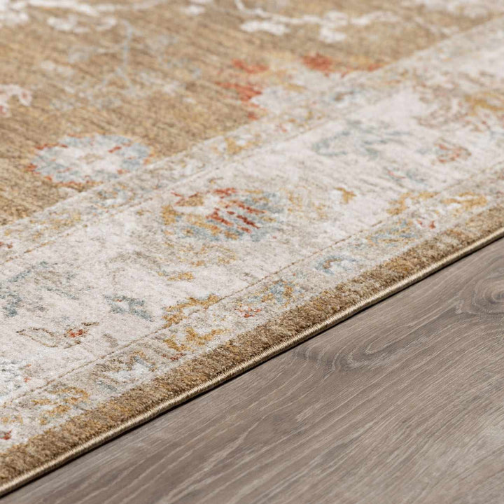 Rangeville Traditional Oushak Design Ivory And Brown Area Rug