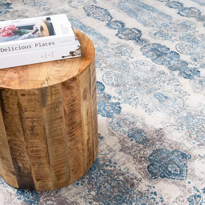 Rydalmere Blue And Ivory Modern Style Area Rug