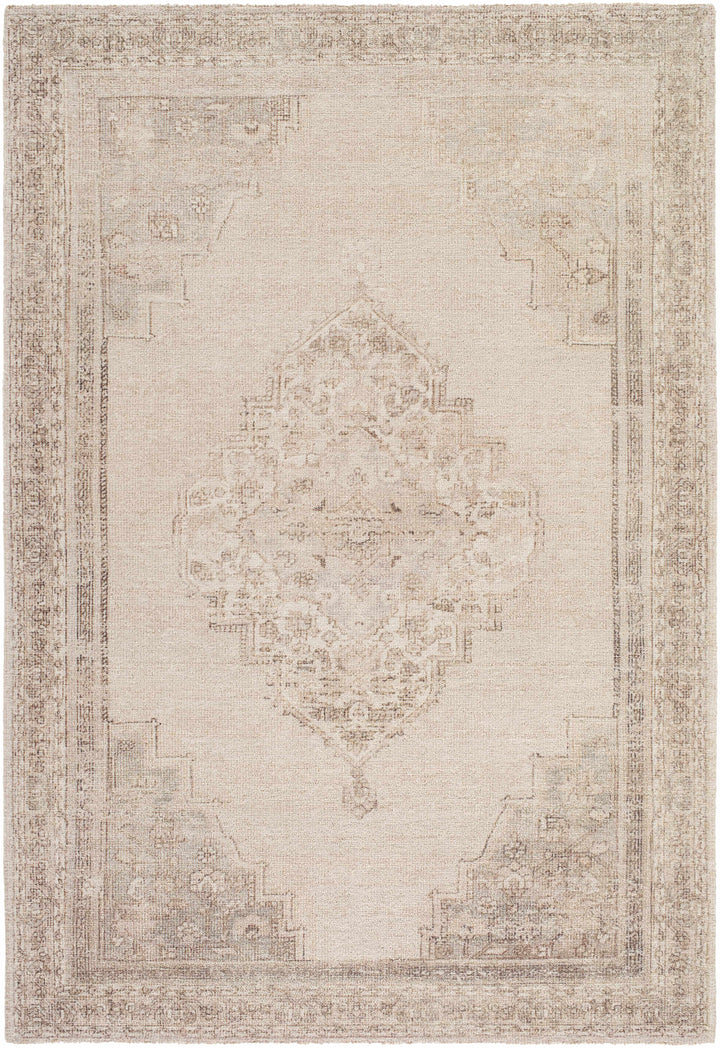 Ashwin Traditional Beige And Brown Hand Tufted Area Rug
