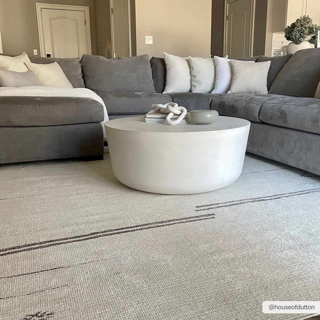 Akito Modern Abstract Ivory And Machine Woven Rug