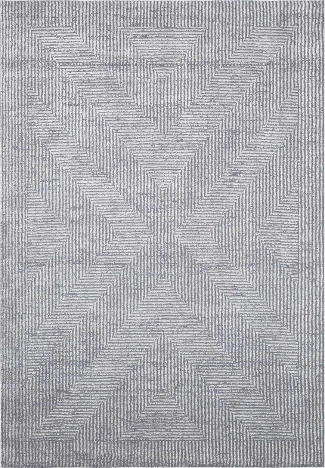 Ayano Modern Geometric Design Gray And Ivory Washable Rug
