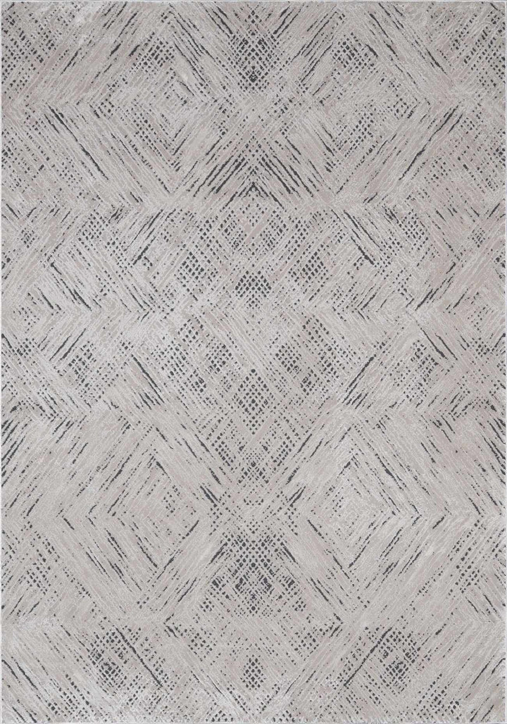 Garza Modern Style Beige And Charcoal Washable Rug