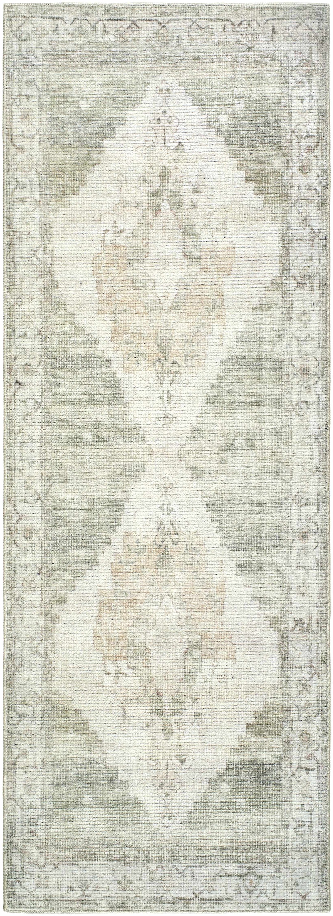 Gyan Traditional Gray And Ivory Machine Woven Rug
