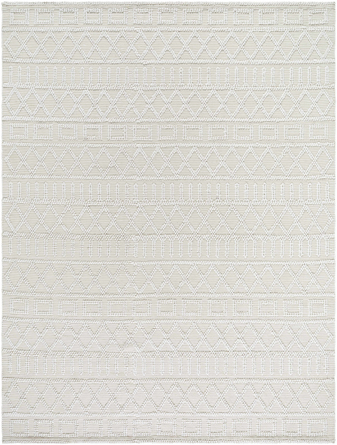 Canta Bohemian Style Beige And ivory Hand Woven Rug