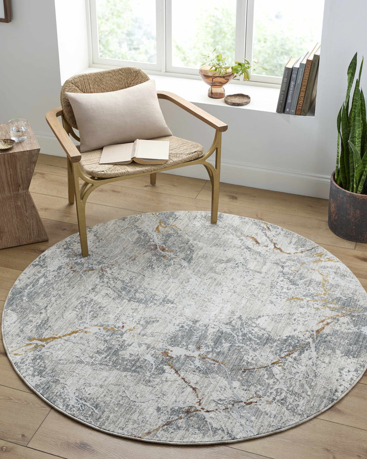 Asena Modern Abstact Design Gray And Beige Rug
