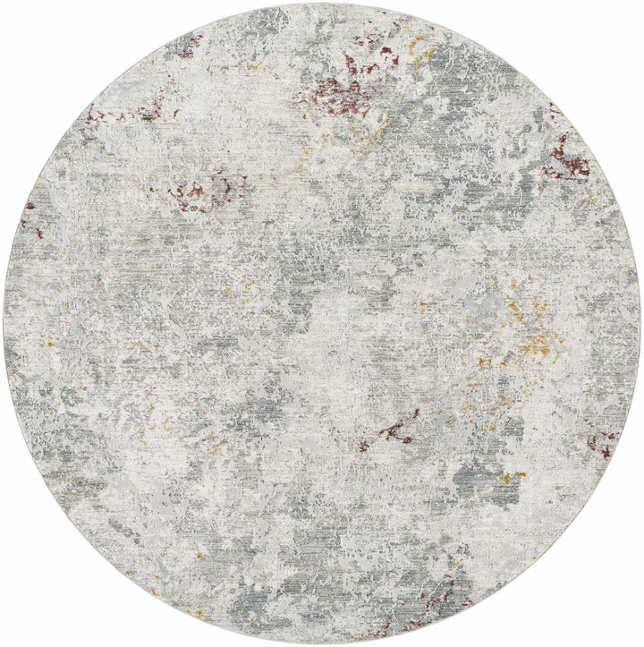 Edana Modern Abstract Design Ivory And Gray Rug with Fringes