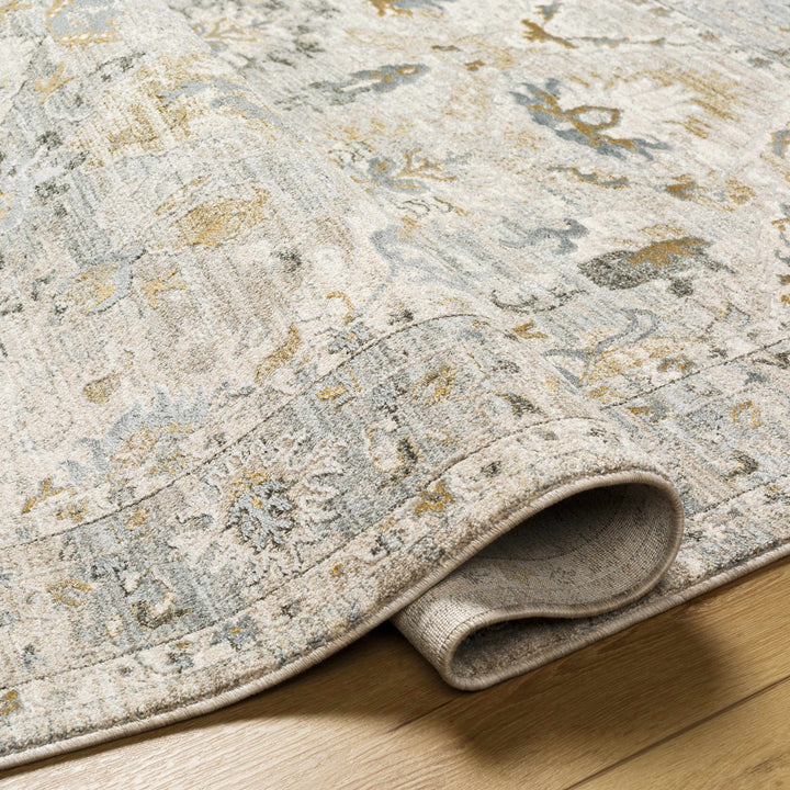 Emile Traditional Style Beige And Teal Rug